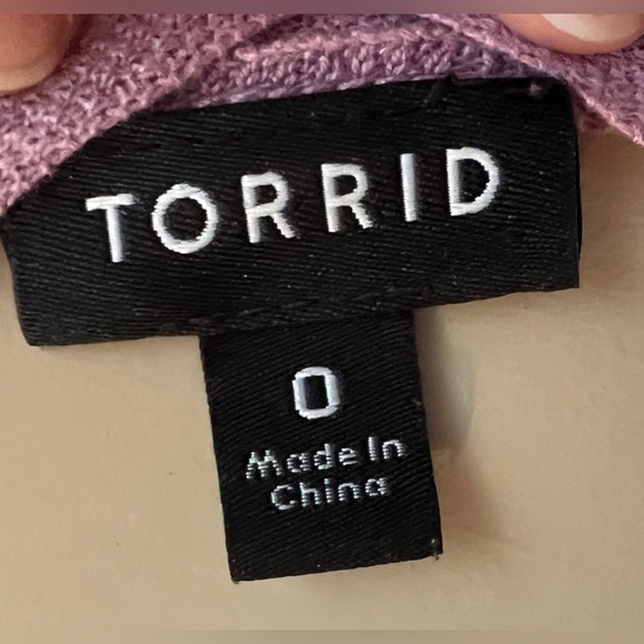 Torrid Longline Cardigan Lilac Sweater Size 0 - Picture 13 of 14